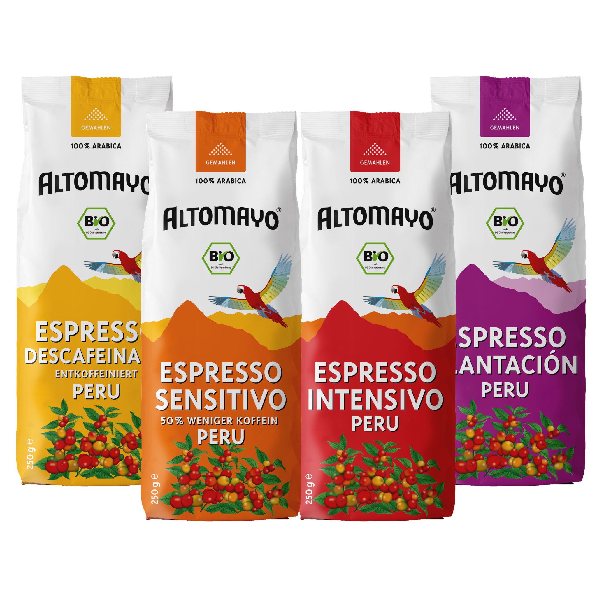 Probierset Espresso & Espresso Entkoffeiniert, gemahlen, 250 g