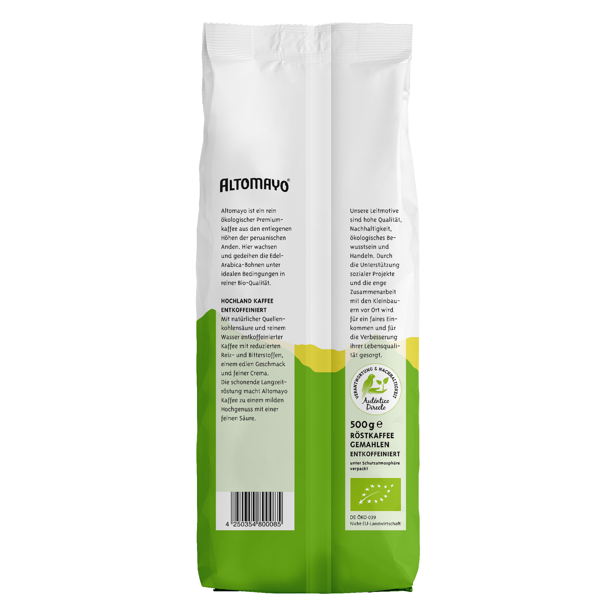 Organic Decaffeinated Ground Coffee, 500 g