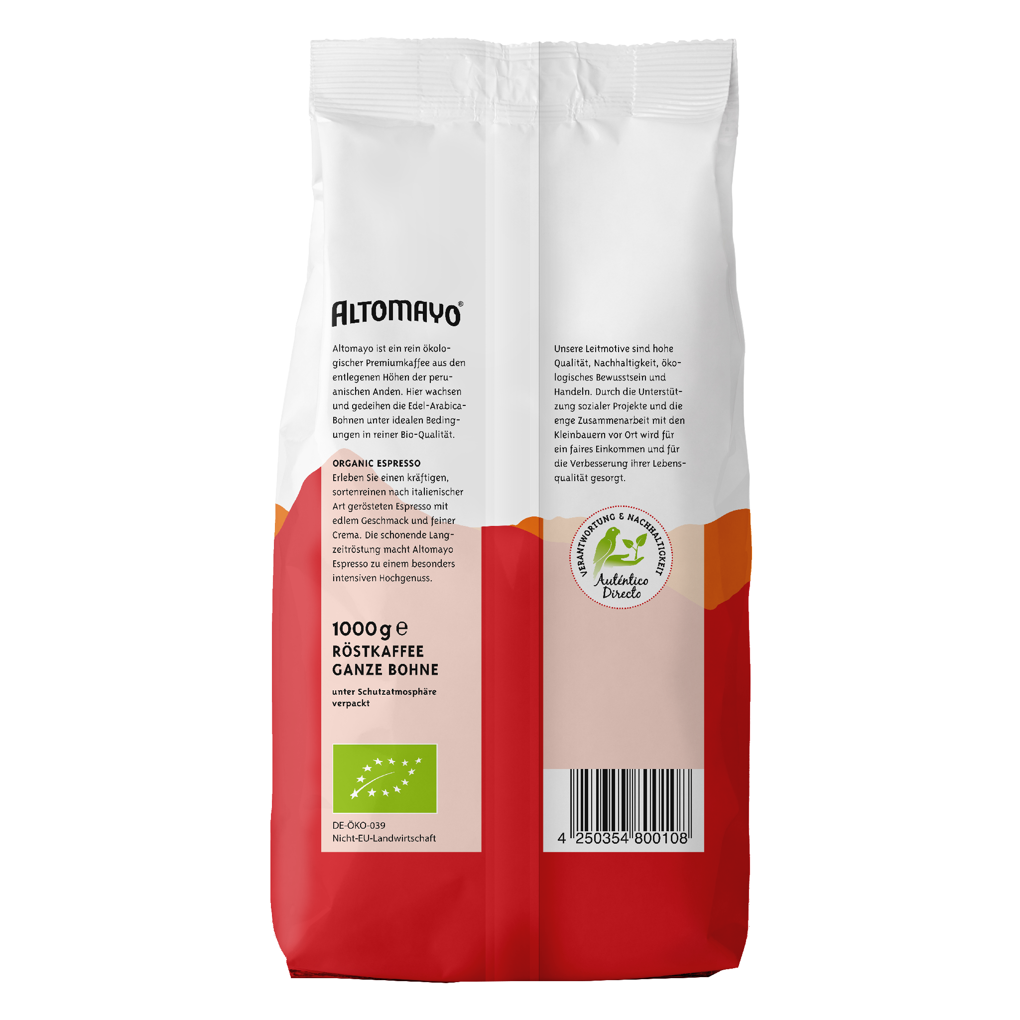 Bio Organic Espresso, Bohnen, 1000 g