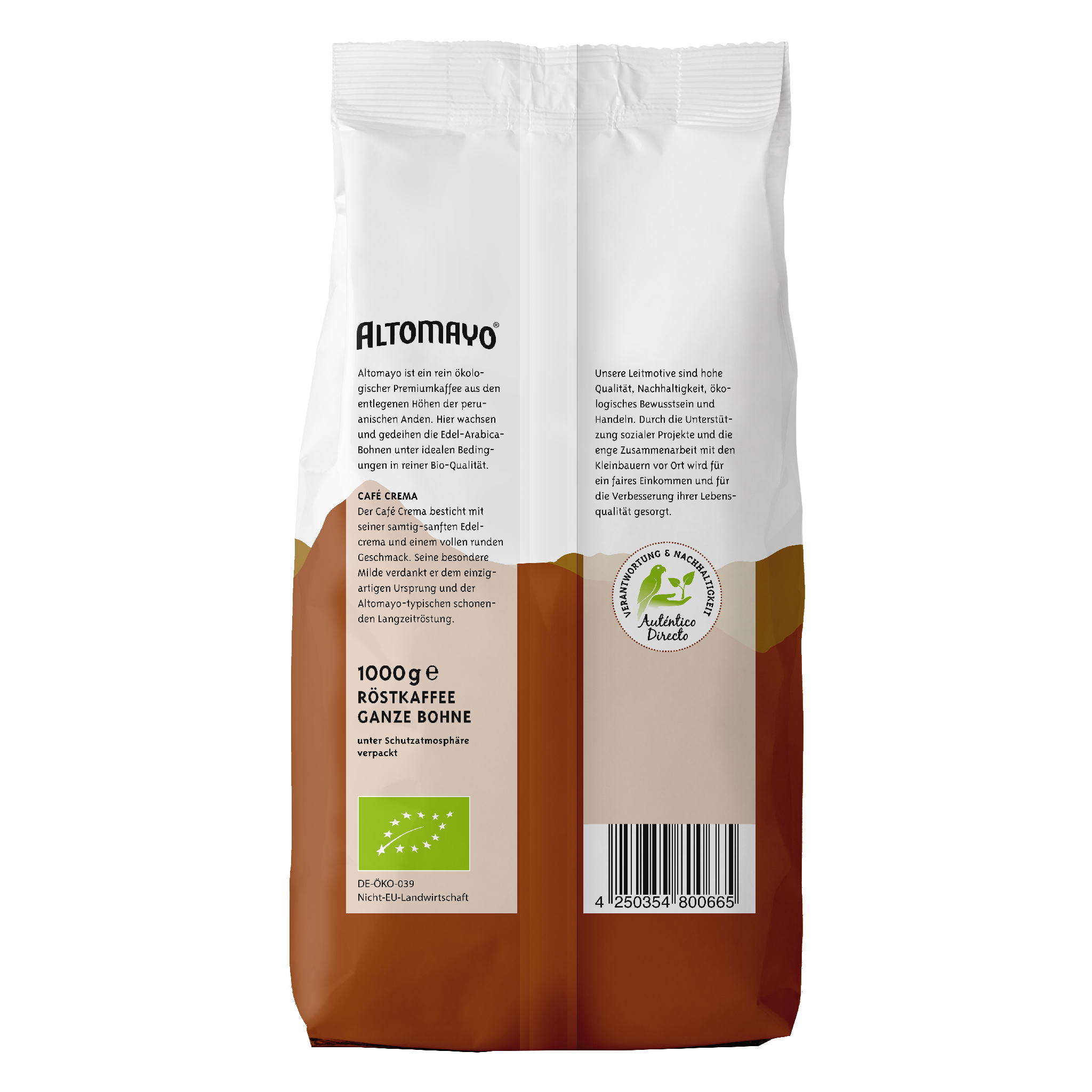 Bio Café Crema, Bohnen, 1000 g
