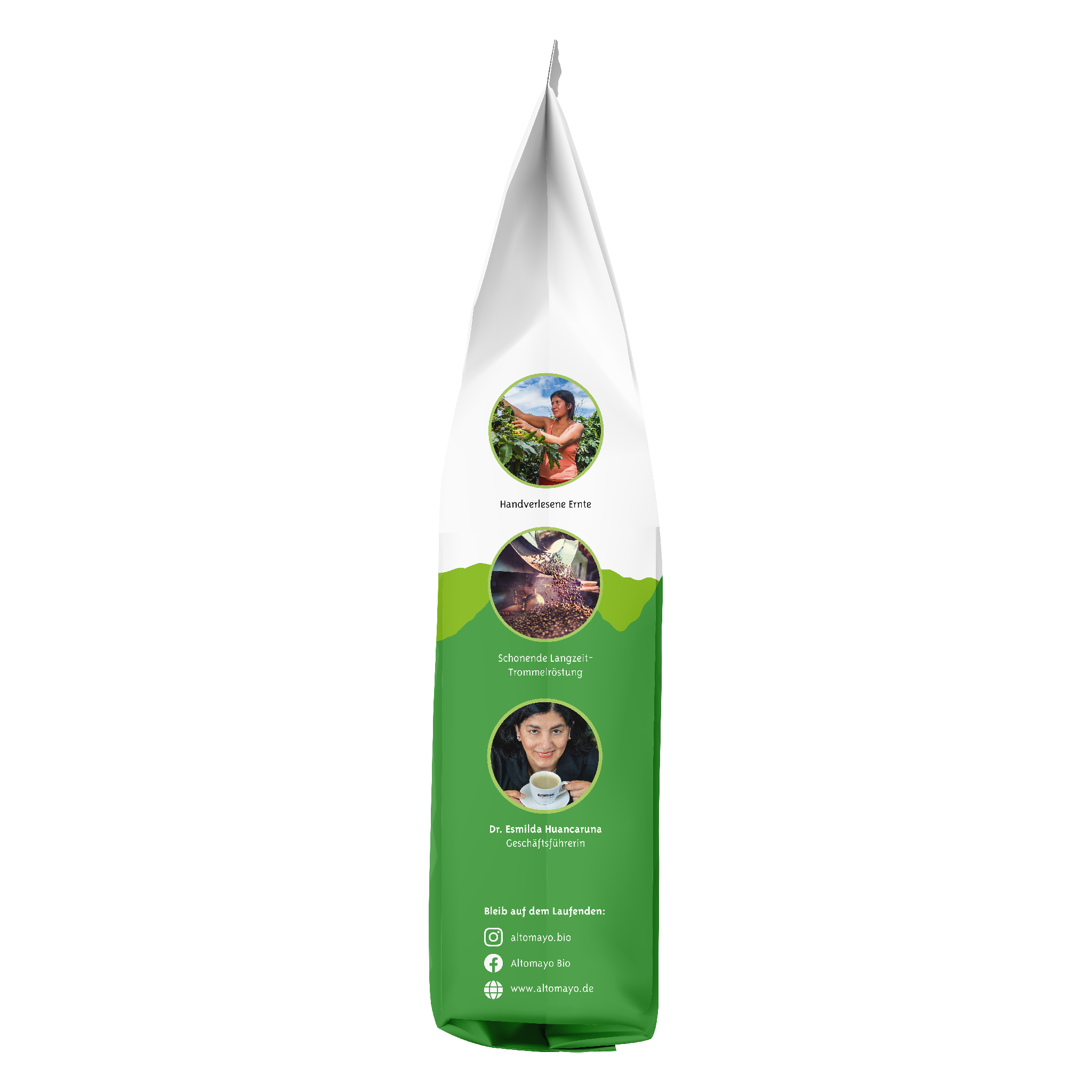ALTOMAYO Bio Café Altura Bohnen 500 g Packshot rechte Seitenansicht