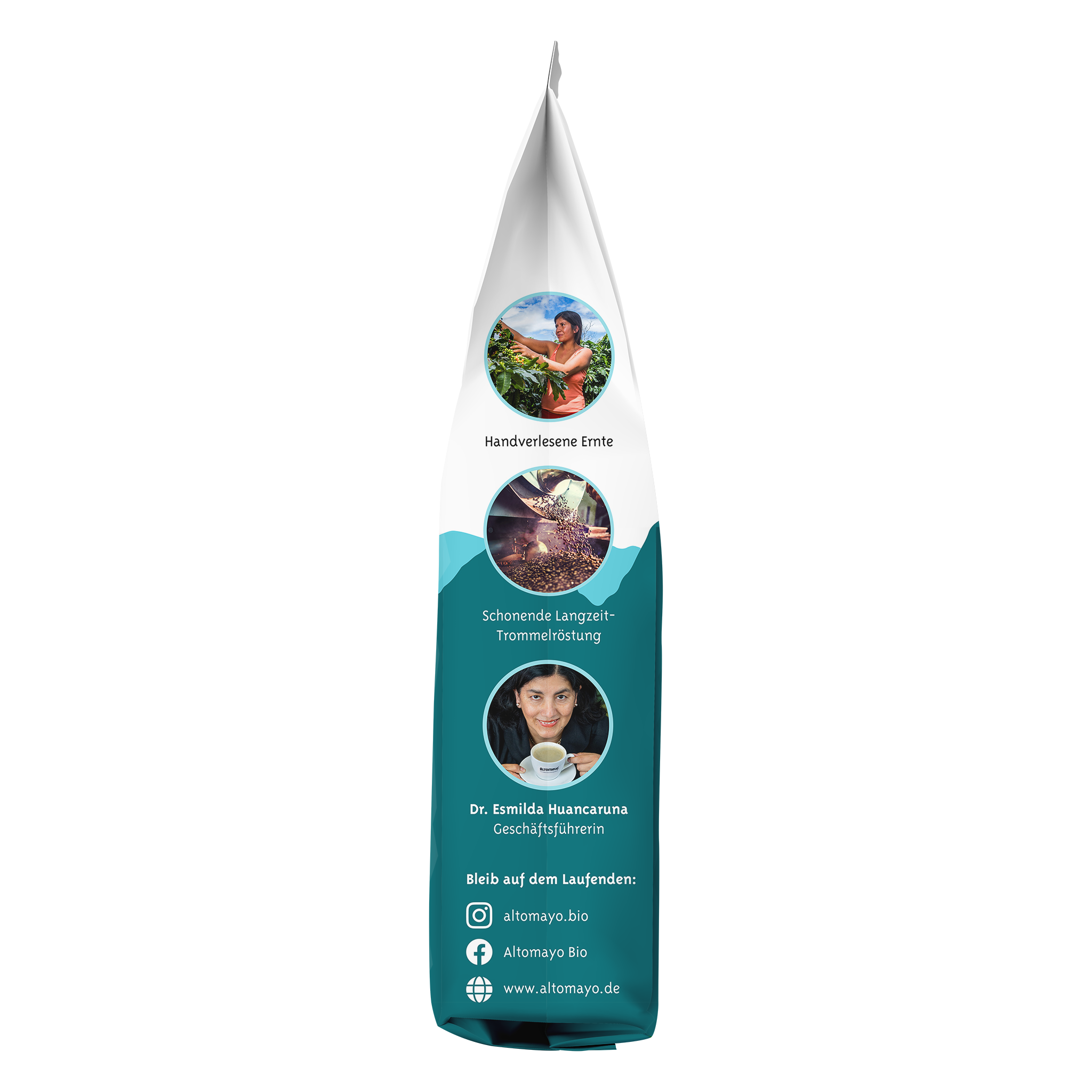 ALTOMAYO Bio Café Plantación gemahlen 250 g – Packshot rechts