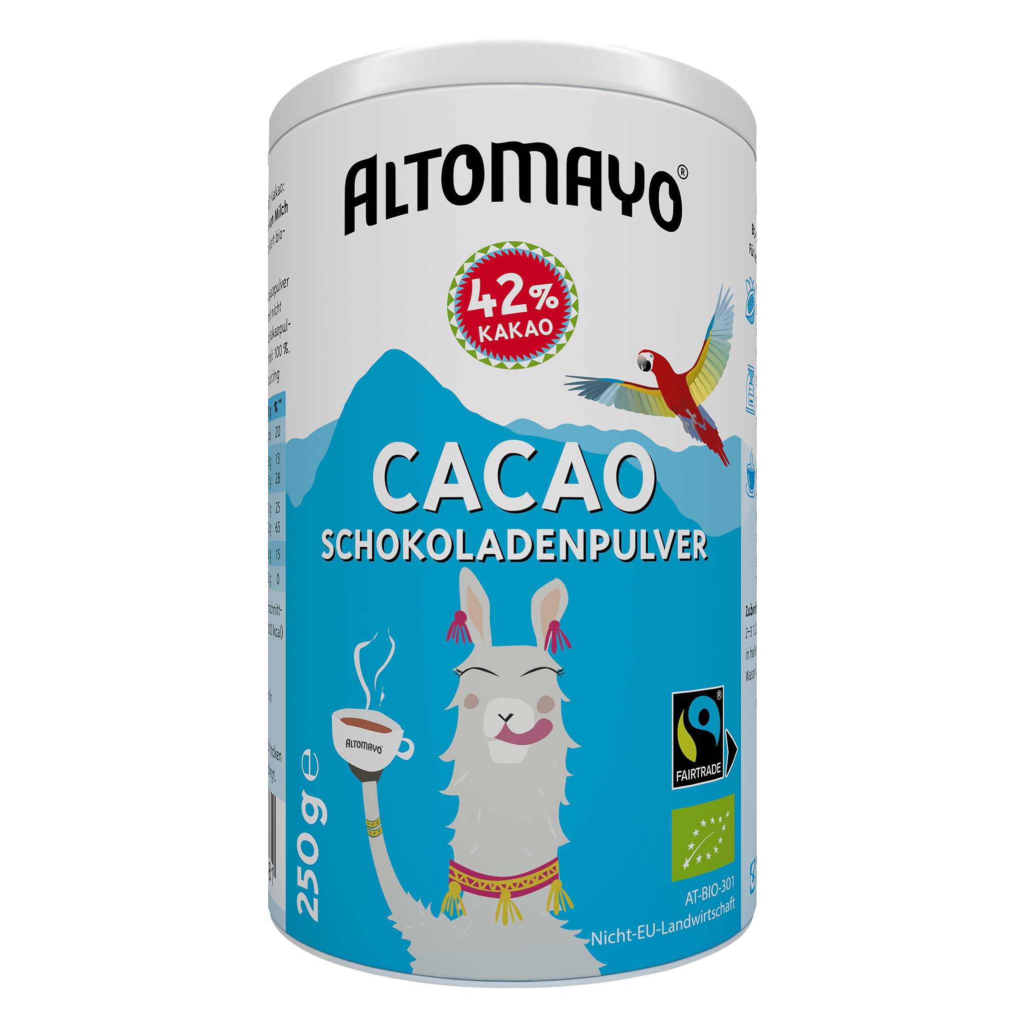 Cacao ecológico de comercio justo en polvo para chocolate, Polvo, 250 g