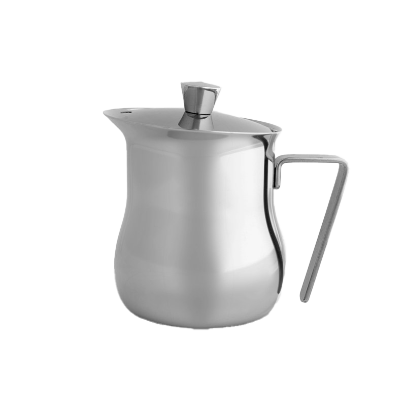 Milchkanne mit Deckel aus Edelstahl, 0,6 l