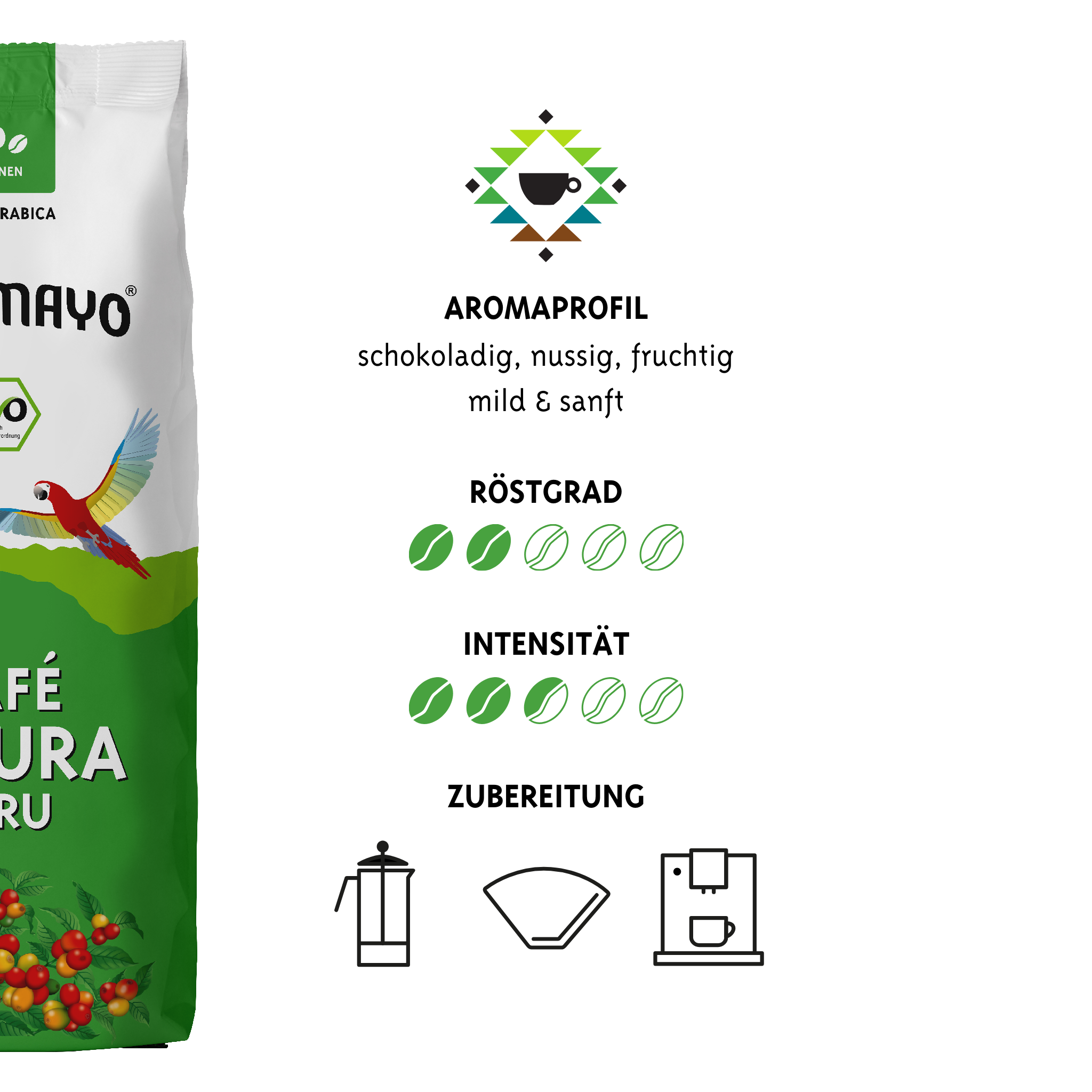 Organic Café Altura, beans, 500 g