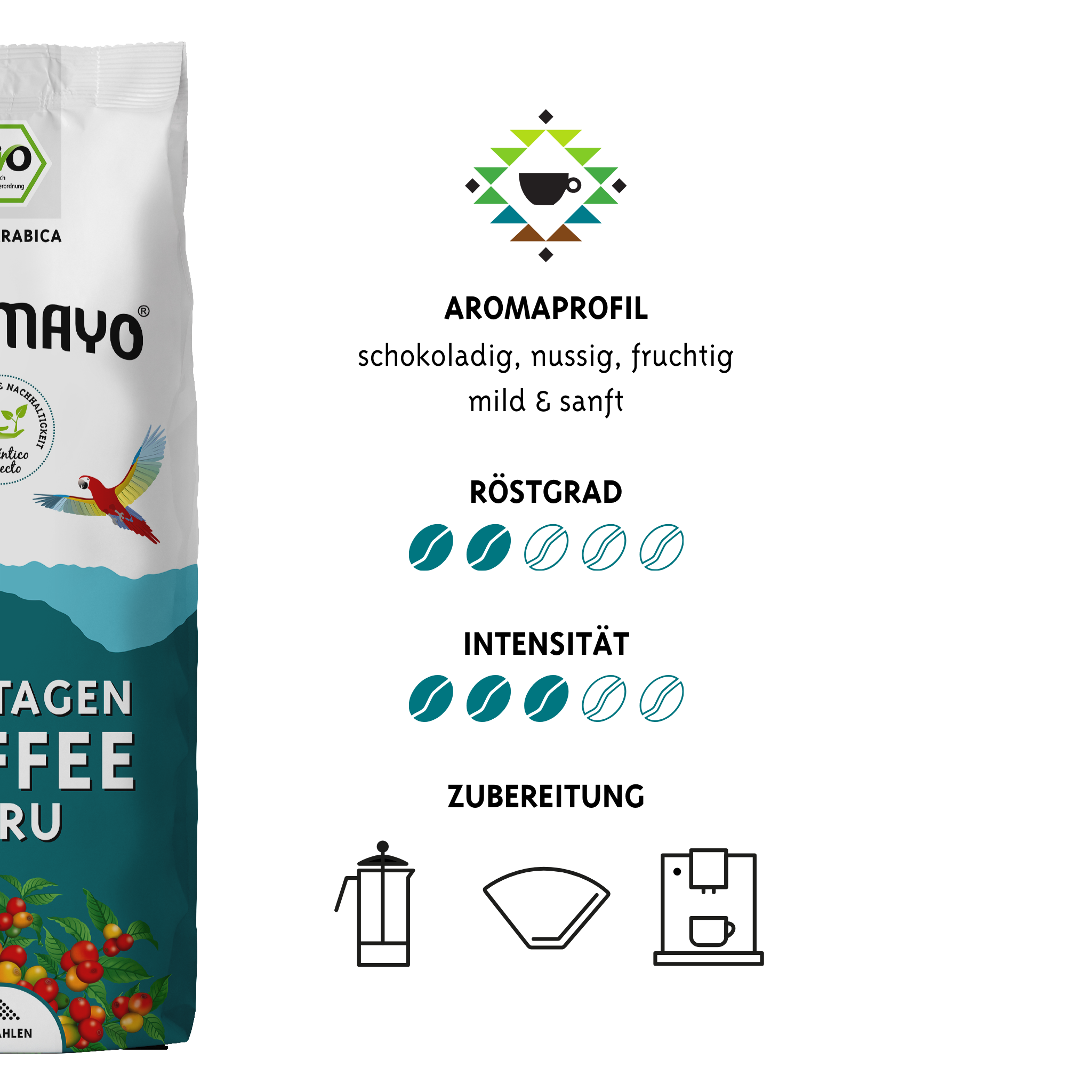 Organic plantation coffee, ground, 250 g
