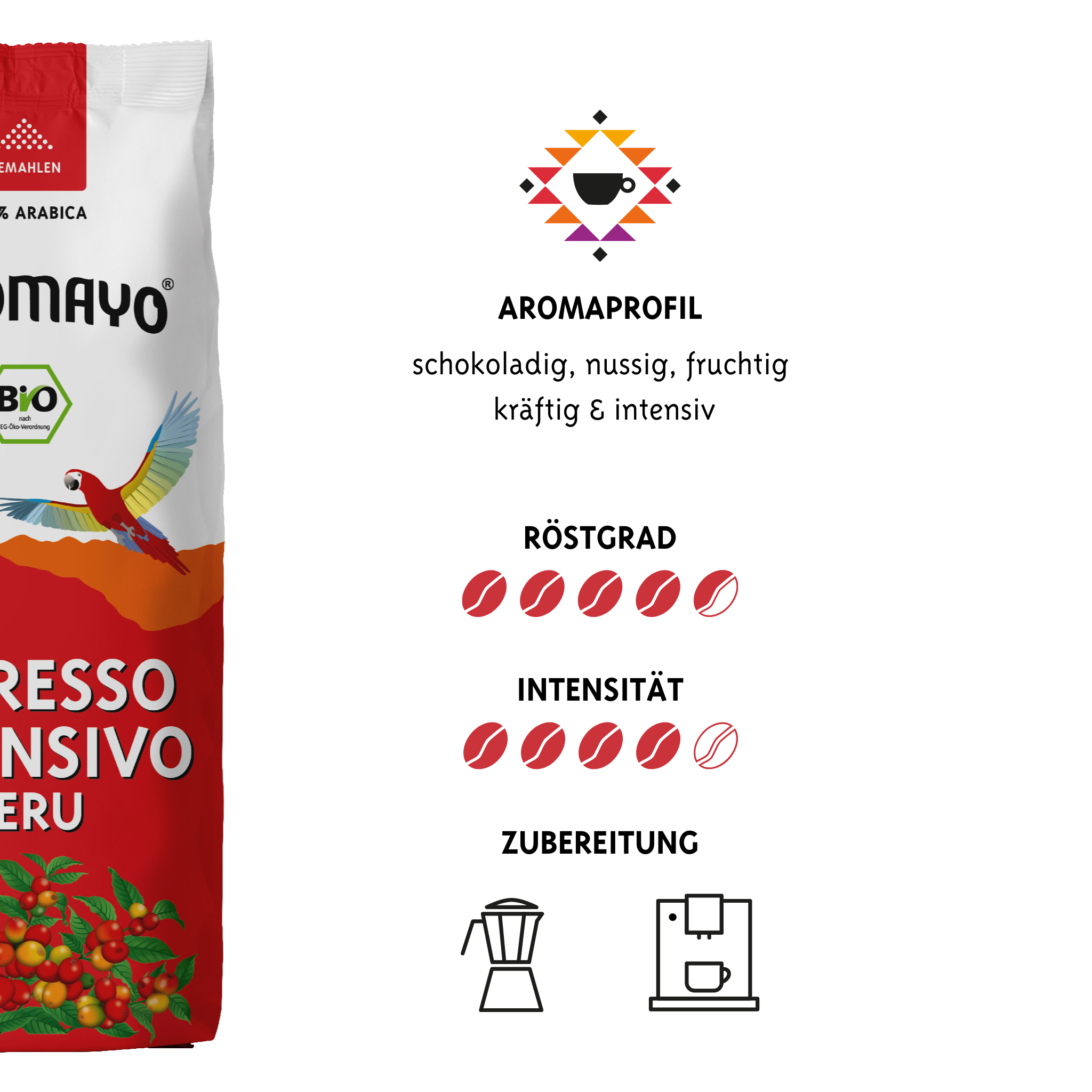 Bio Espresso Intensivo, gemahlen, 250 g