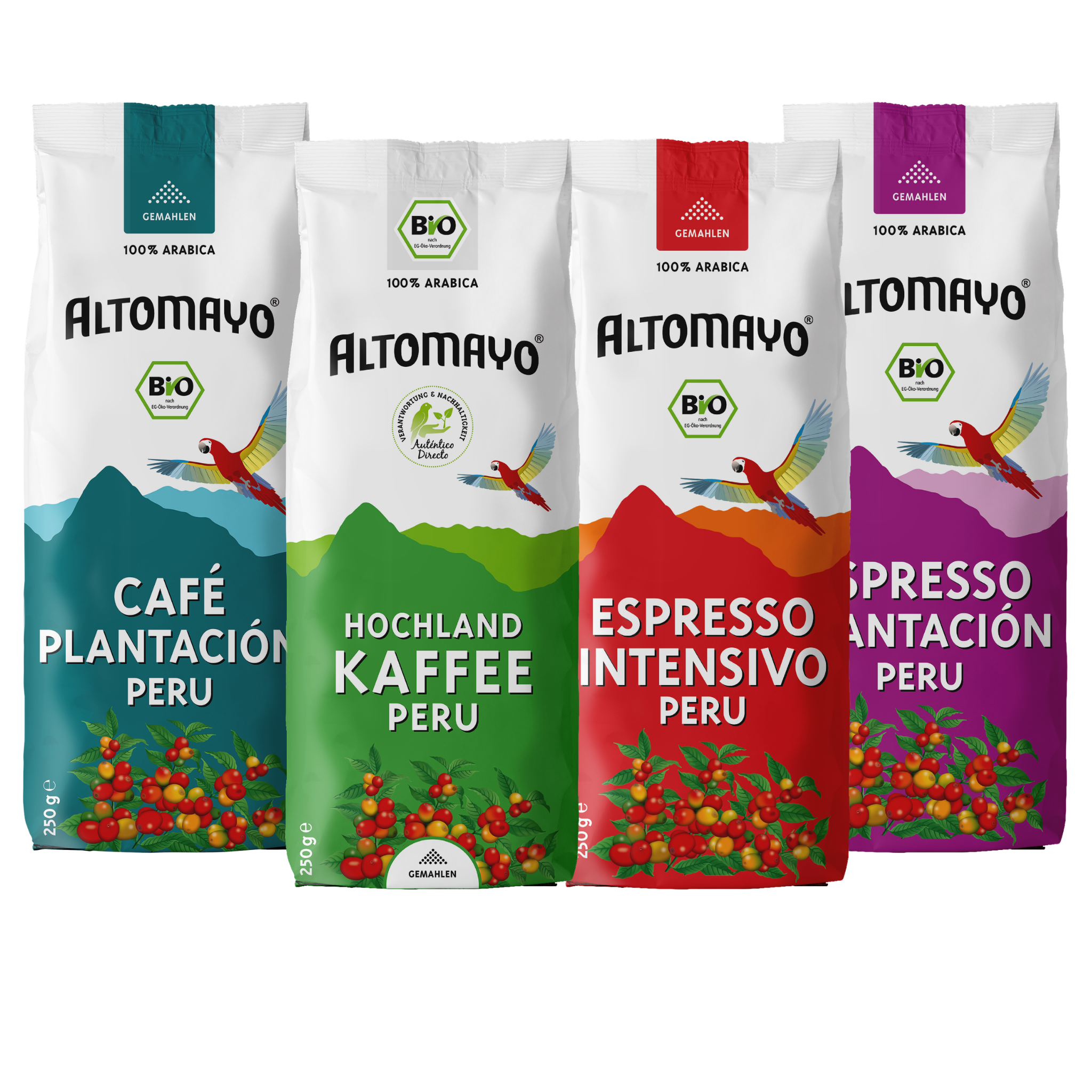 Probierset Espresso und Filterkaffee, gemahlen, 250 g