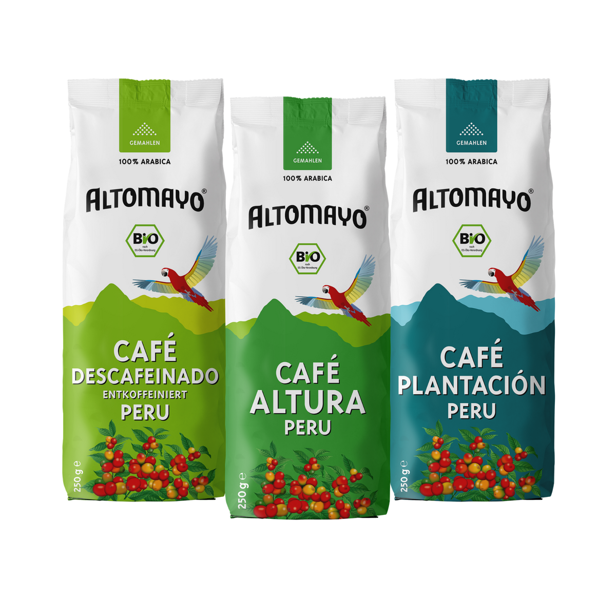 Probierset Filterkaffee Peru, gemahlen, 250 g