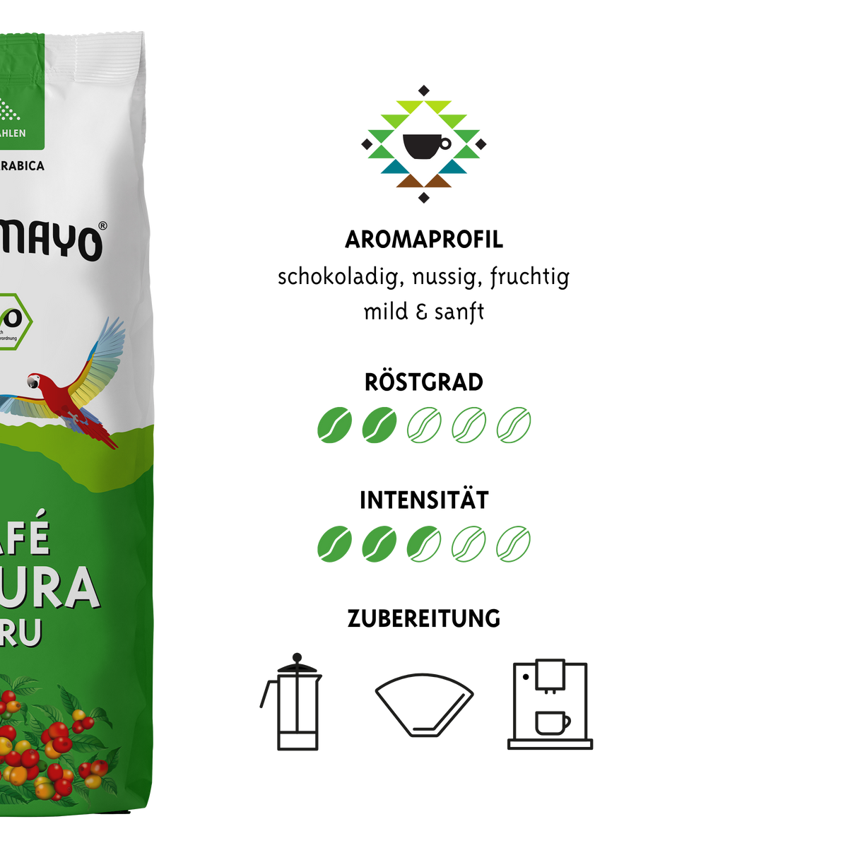 Bio Café Altura Peru, gemahlen, 500 g