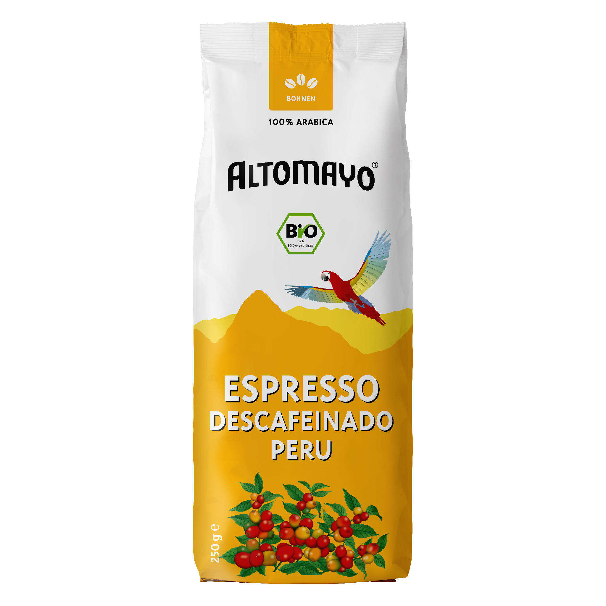 Organic Espresso Descafeinado Decaffeinated, Beans, 250 g