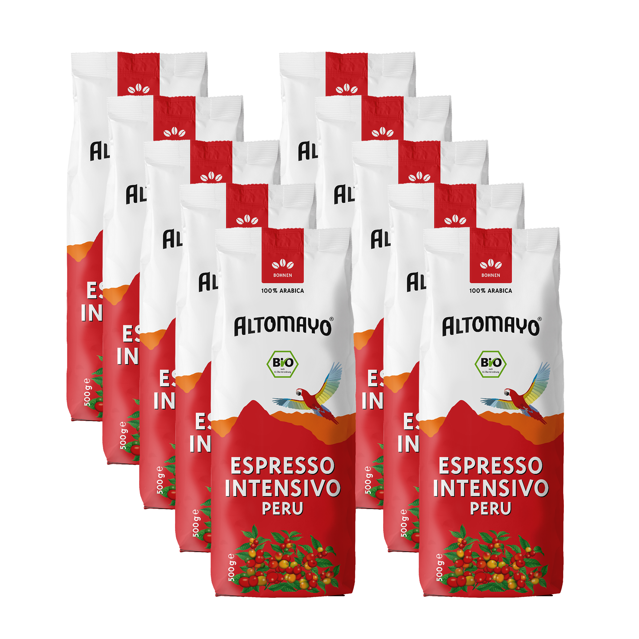 Organic Espresso Intensivo, beans, 10 x 500 g