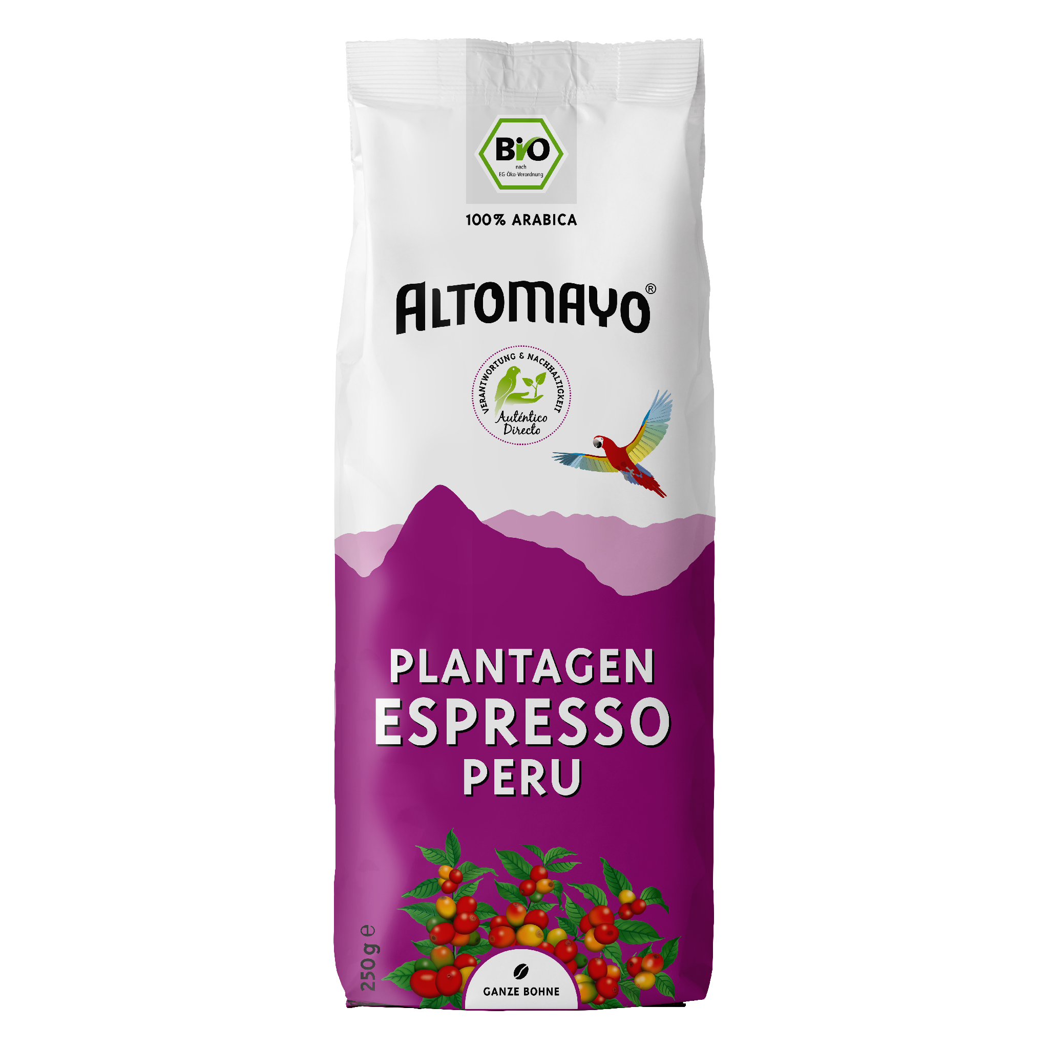 Organic Plantation Espresso, Beans, 250 g