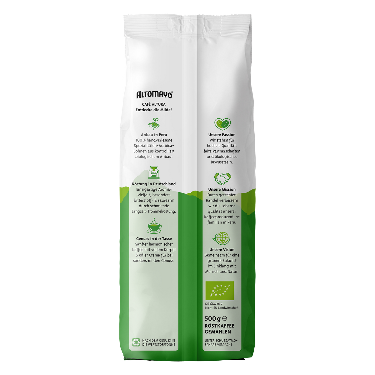 Organic Café Altura Peru, ground, 500 g