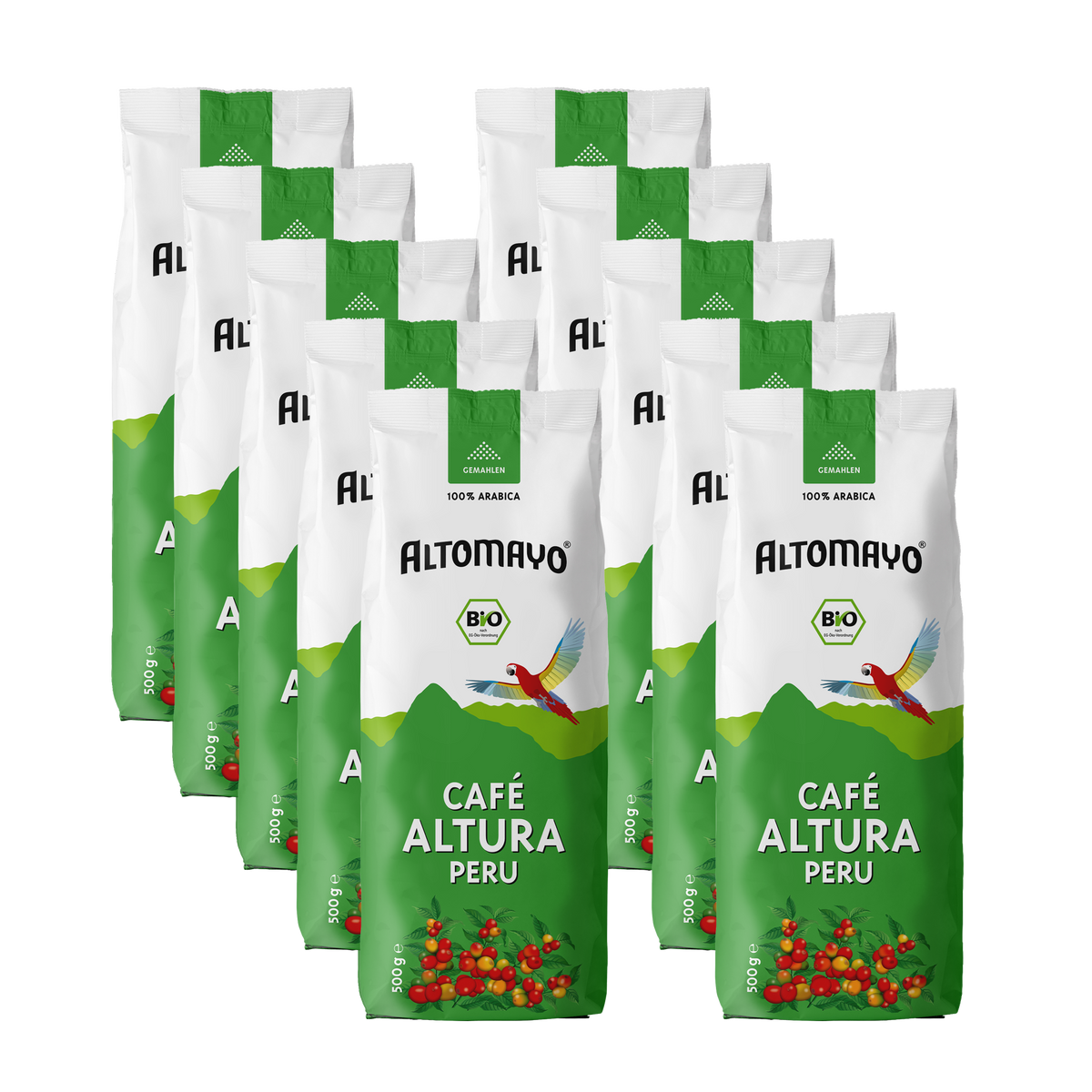 Bio Café Altura Peru, gemahlen, 10 x 500 g