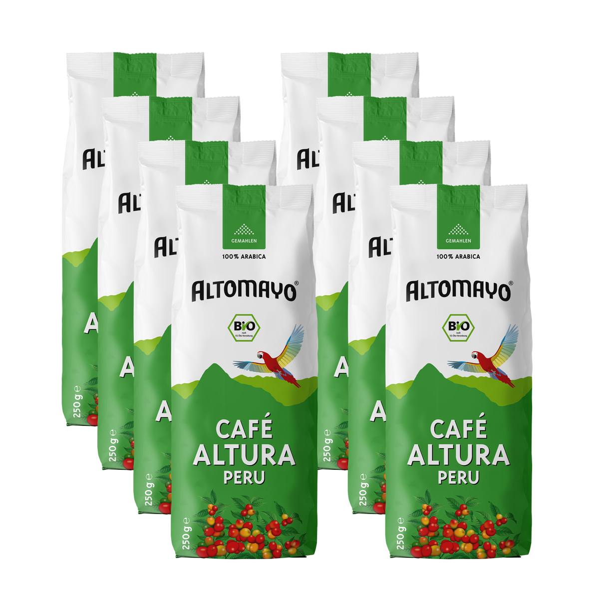 Bio Café Altura Peru, gemahlen, 8 x 250 g