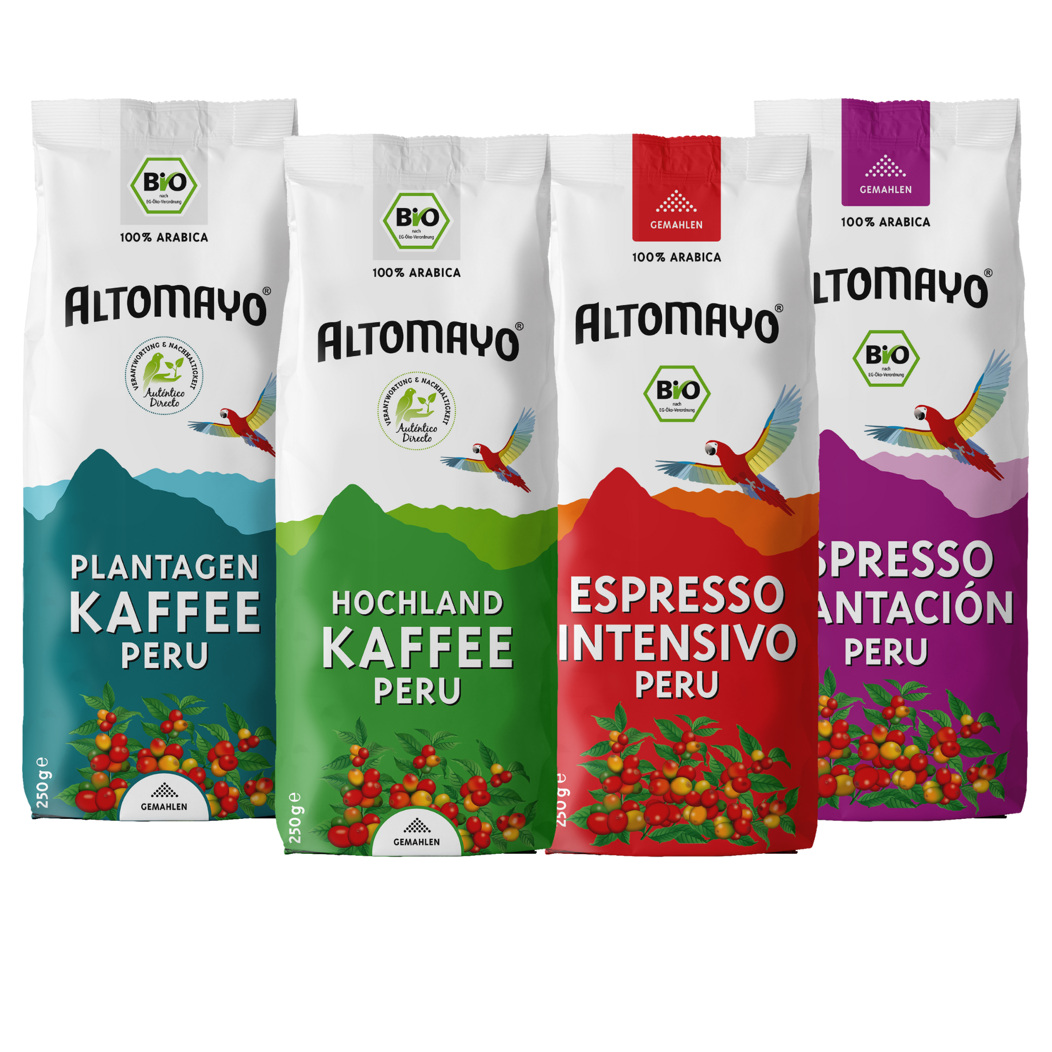 Espresso and filter coffee tasting set, ground, 250 g
