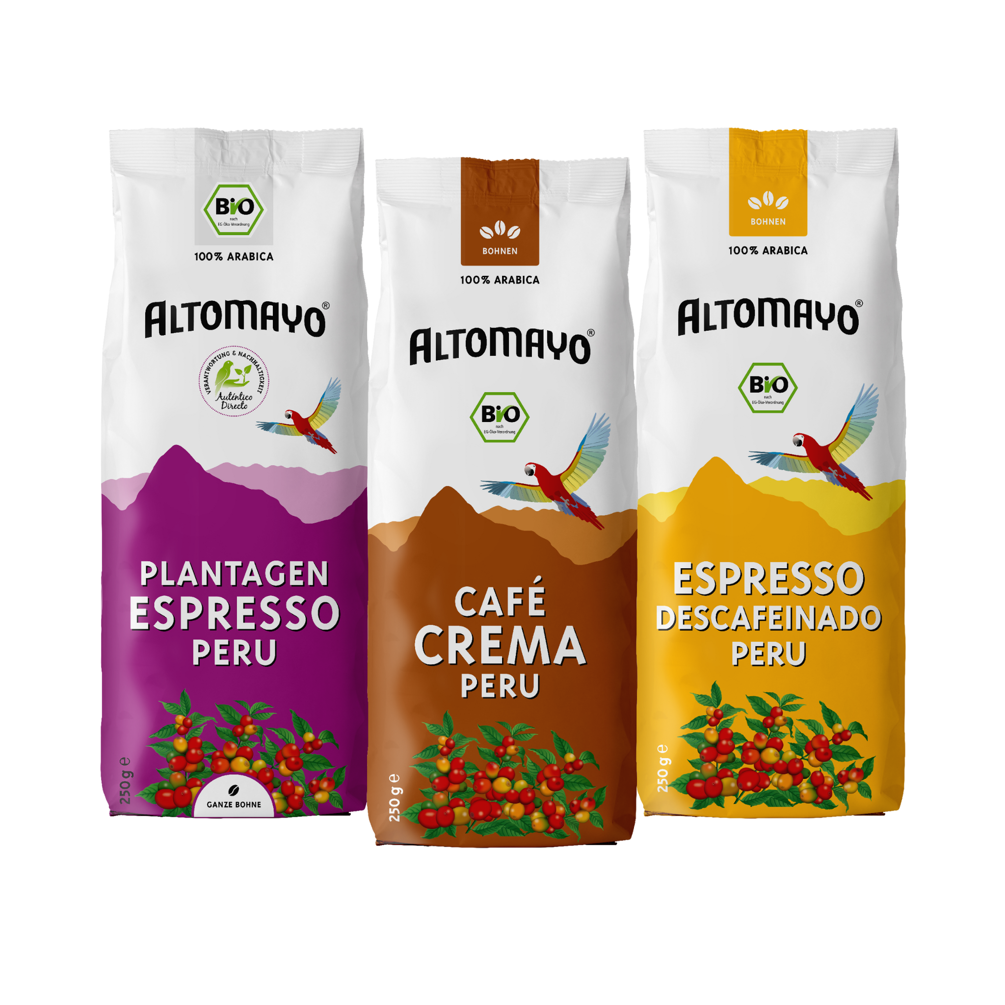 Coffee and espresso tasting set, beans, 250 g
