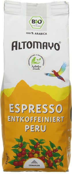 Decaffeinated espresso, ground