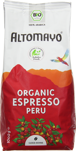 ALTOMAYO Organic Espresso, ganze Bohnen (1000 g)