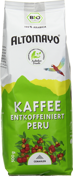 Bio Kaffee Entkoffeiniert, gemahlen, 1 x 500 g Beutel