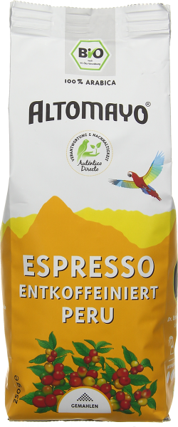 Decaffeinated espresso, ground