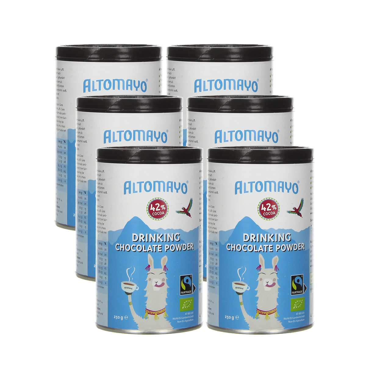 Karton ALTOMAYO Trinkschokolade, Pulver (6 x 250 g) | Altomayo Shop